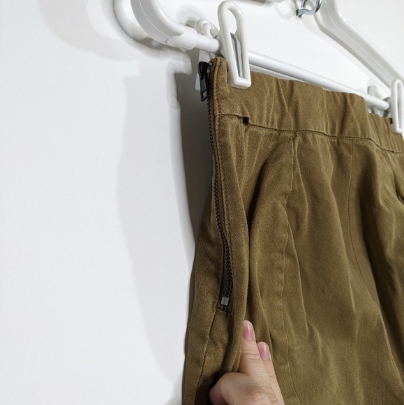 ✨3/$15 Everlane golden yellow / brown zip side pants 00 - Picture 7 of 14